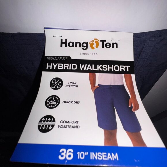 Mens Size 36 Hang Ten Hybrid Walkshorts 10" Inseam Quick Dry Regular Fit - Picture 7 of 9